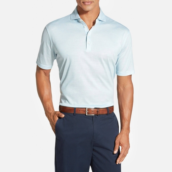 Patrick Assaraf Silk Cotton 2 Button Polo T-Shirt Size XXL Light Mint - Picture 2 of 16